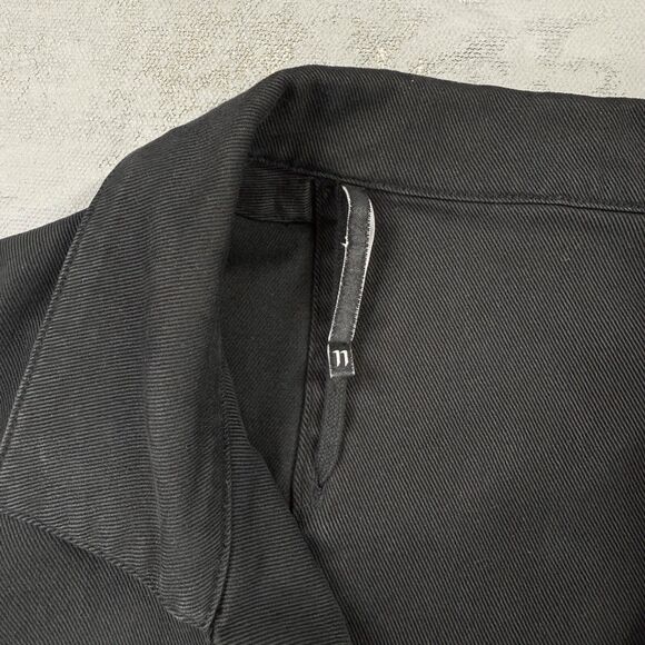 11 by Boris Bidjan Saberi S1B Black Denim Snap Front Jacket Men's Large - Picture 4 of 7